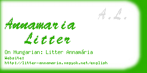 annamaria litter business card